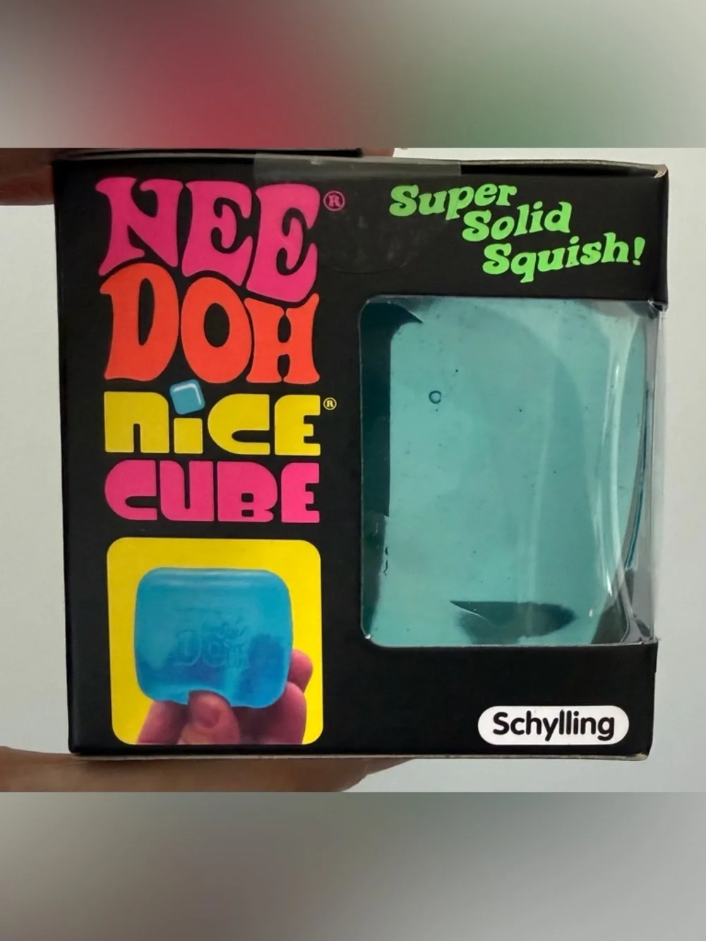 Blue Needoh Squish NICE CUBE - Original Medium 2.25” square - Sealed New in Box - Picture 2 of 7